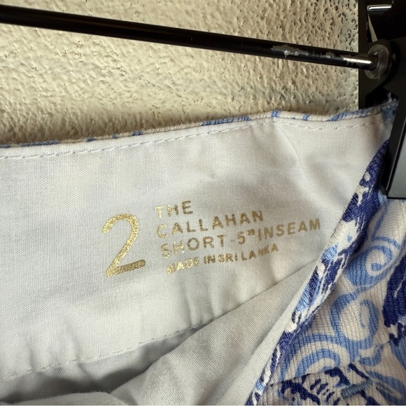 Lilly Pulitzer Callahan Blue Shell Print Shorts Size 2 - Picture 4 of 6